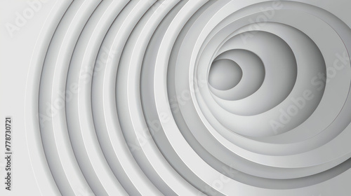 A series of white circles are arranged in a spiral pattern