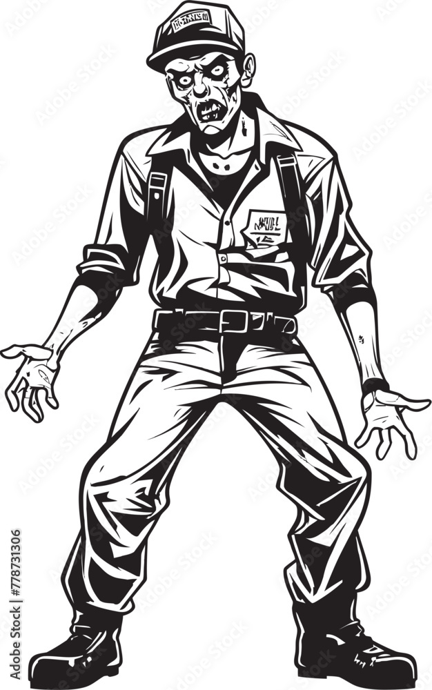 Dreadful Dressing Cargo Pants Zombie Icon Cargo Carnage Scary Zombie Cargo Pants Logo Vector Dreadful Dressing Cargo Pants Zombie Icon Cargo Carnage Scary Zombie Cargo Pants Logo Vector