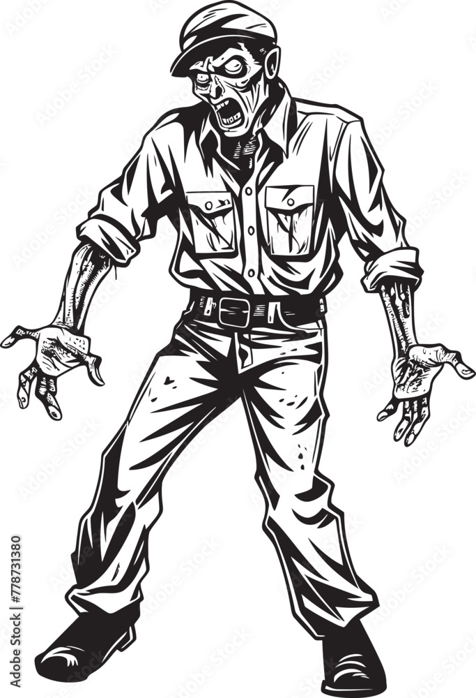 Cargo Clad Horror Cargo Pants Zombie Logo Vector Stylish Horror Scary Zombie Cargo Pants Emblem Design Cargo Clad Horror Cargo Pants Zombie Logo Vector Stylish Horror Scary Zombie Cargo Pants Emblem Design