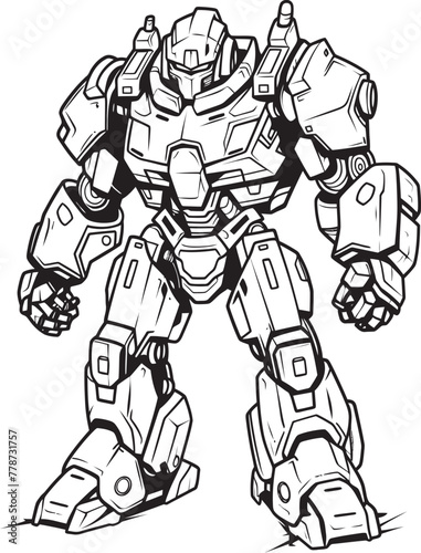 Wallpaper Mural Galactic Mech Knight Saga Sci Fi Logo Design Cyber Samurai Revolution Mech Warrior Vector Icon Torontodigital.ca