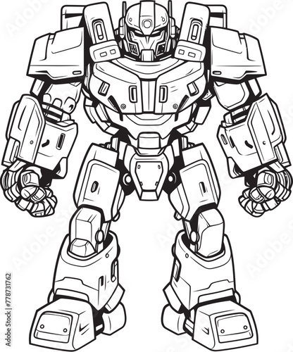 Wallpaper Mural Techno Guardian Macha Warrior Icon in Sci Fi Style Cyber Samurai Vector Logo with Sci Fi Macha Warrior Torontodigital.ca