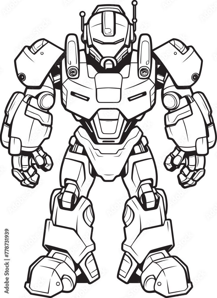 Techno Ronin Vanguard Sci Fi Mech Warrior Logo Cybernetic Guardian Valor Macha Warrior Vector Icon Techno Ronin Vanguard Sci Fi Mech Warrior Logo Cybernetic Guardian Valor Macha Warrior Vector Icon