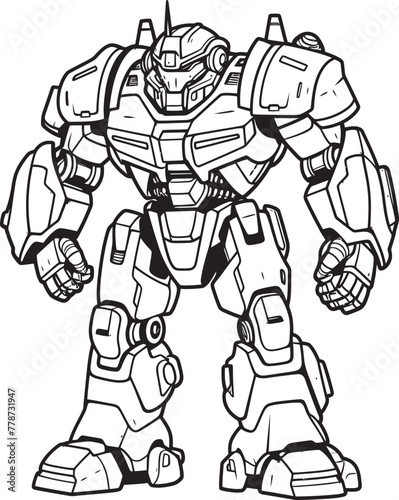 Wallpaper Mural Cybernetic Samurai Futuristic Mech Warrior Emblem Mech Vanguard Sci Fi Macha Warrior Vector Design Torontodigital.ca