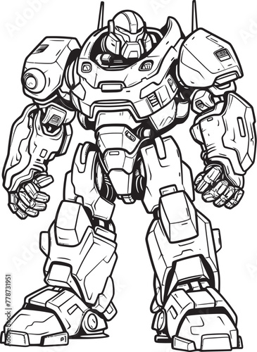 Wallpaper Mural Mech Sentinel Sci Fi Warrior Icon Cybernetic Guardian Vector Logo with Futuristic Macha Warrior Torontodigital.ca