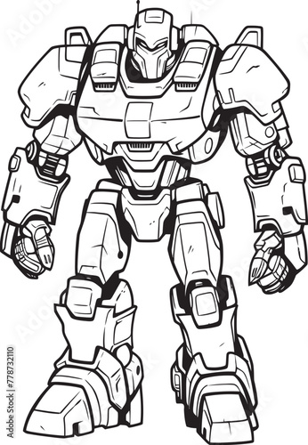 Wallpaper Mural Techno Ronin Vector Logo with Futuristic Warrior Cybernetic Guardian Mech Warrior Emblem Torontodigital.ca