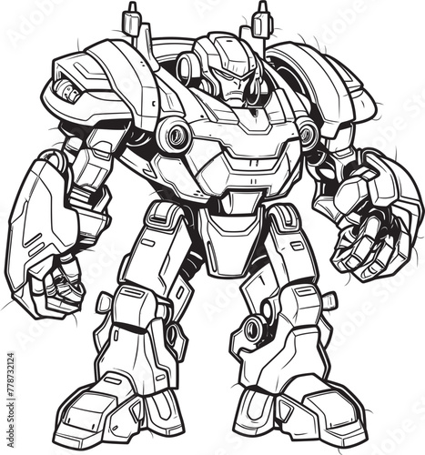 Wallpaper Mural Techno Ronin Futuristic Warrior Emblem Cybernetic Guardian Mech Warrior Icon Torontodigital.ca