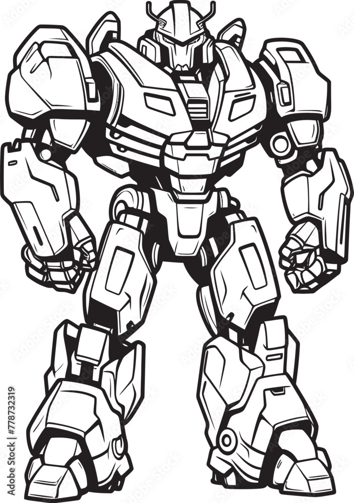 Cybernetic Avenger Vector Logo with Macha Warrior Mech Enforcer Futuristic Macha Warrior Emblem Cybernetic Avenger Vector Logo with Macha Warrior Mech Enforcer Futuristic Macha Warrior Emblem