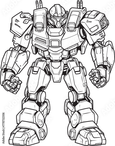 Wallpaper Mural Techno Sentinel Sci Fi Macha Warrior Icon Mech Vanguard Vector Logo with Futuristic Warrior Torontodigital.ca