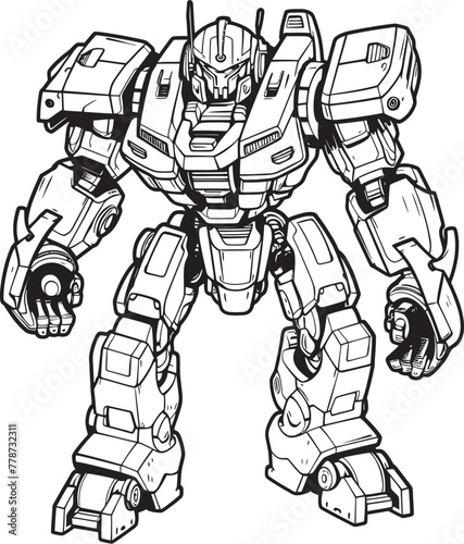 Wallpaper Mural Cybernetic Paladin Macha Warrior Emblem Mech Titan Sci Fi Warrior Vector Logo Design Torontodigital.ca