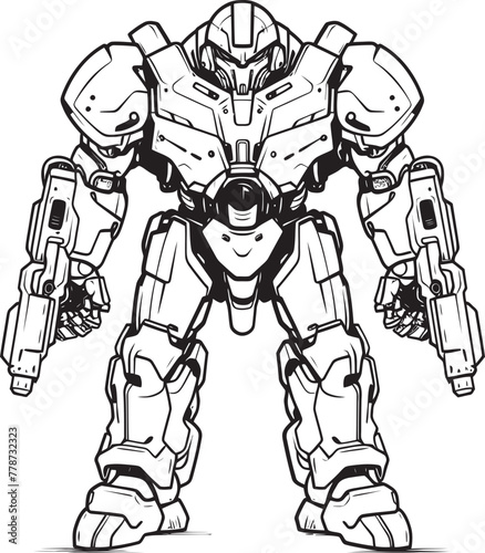 Wallpaper Mural Techno Samurai Macha Warrior Vector Logo Design Mech Crusader Sci Fi Warrior Icon Torontodigital.ca