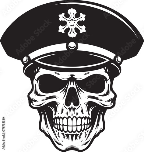 Elite Beret Skull Military Unit Icon Commando Skull Insignia Tactical Beret Design