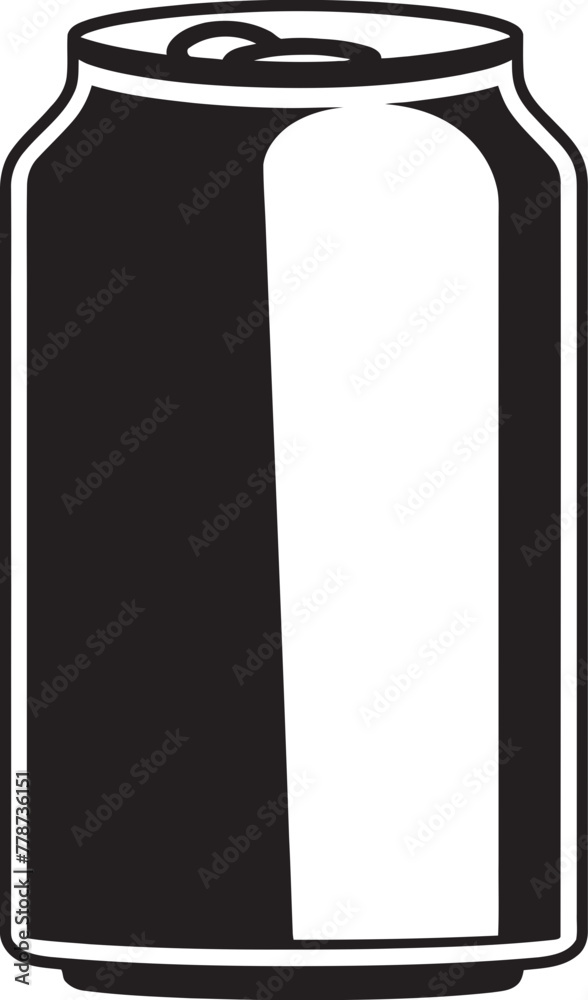 Fizzy Fiesta Sparkling Drink Iconic Emblem Bubbly Brigade Refreshing Soda Can Vector Symbol