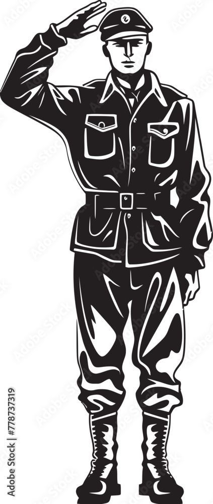 Patriot Prestige Saluted Soldier Icon Logo Valor Vigil Military Salute Vector Design Patriot Prestige Saluted Soldier Icon Logo Valor Vigil Military Salute Vector Design