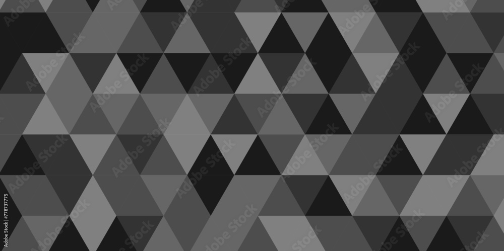 Modern abstract geometric polygon background. Abstract polygon triangle background vector illustration. Gray Black Polygon Mosaic Background.