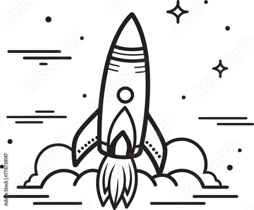 Nova Nebula Rocket Logo Vector Graphic Galactic Gateway Space Rocket Vector Logo