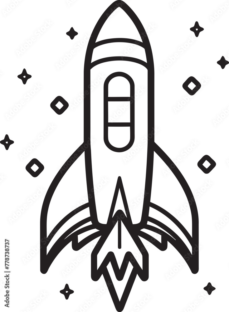 Starship Sentinel Rocket Lineart Logo Design Solar Sojourner Space Rocket Vector Icon Starship Sentinel Rocket Lineart Logo Design Solar Sojourner Space Rocket Vector Icon