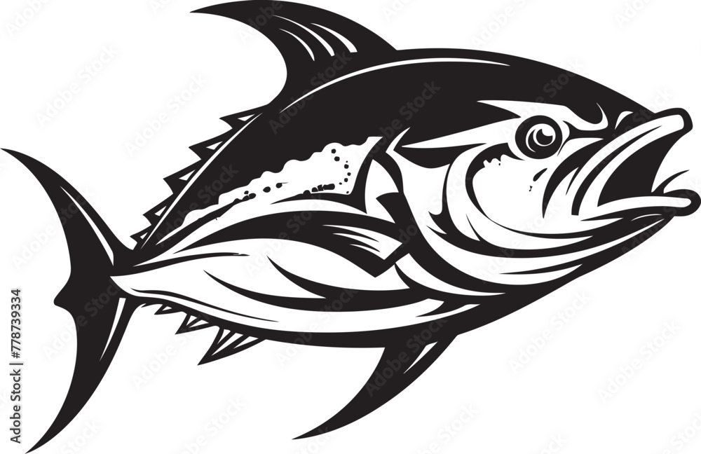 Marine Mosaic Stylish Tuna Icon Sea Splendor Vector Tuna Emblem Concept Marine Mosaic Stylish Tuna Icon Sea Splendor Vector Tuna Emblem Concept