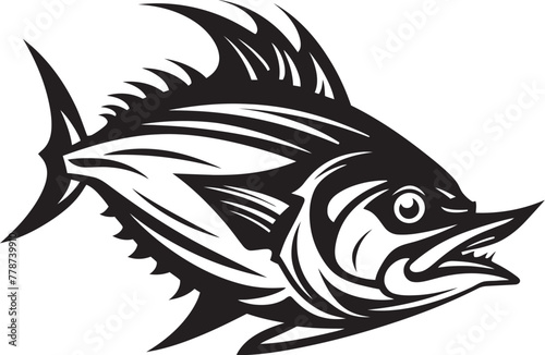 Saltwater Sonata Dynamic Tuna Vector Nautical Nexus Sleek Tuna Emblem