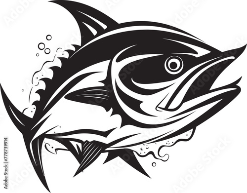 Underwater Unity Tuna Fish Lineart Design Abyssal Anthem Vector Tuna Icon