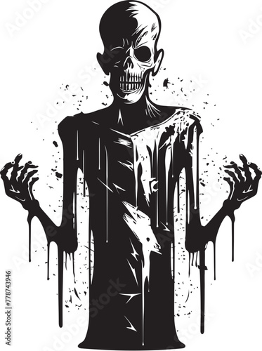 Rotgut Rendezvous Zombie Whiskey Bottle Vector Logo Design Cryptic Cocktails Zombie Holding Whiskey Bottle Vector Symbol