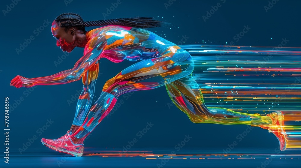 A vivid depiction of performing with exceptional skill, their movements captured in long exposure A vivid depiction of performing with exceptional skill, their movements captured in long exposure