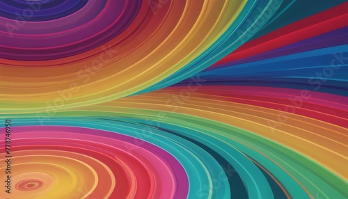 A captivating abstract swirl of rainbow colors gracefully arching in a seamless gradient  ideal for vibrant and lively design elements.. AI Generation