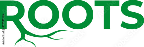 ROOTS word icon vector design