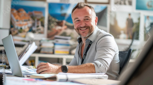 Independent Freelance Travel Agent Professional Who Works Directly With Clients To Plan And Book Trips. Generative AI.