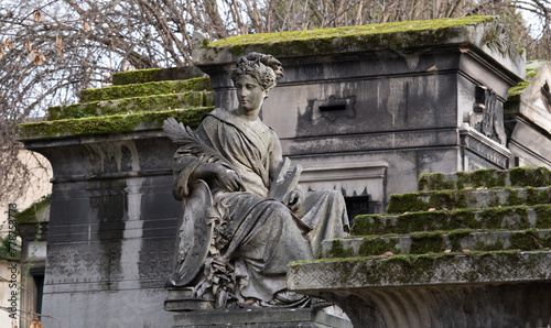 Obraz na płótnie Monuments I've come across in the French cemeteries of Montparnasse and Pierre Lachaise (Paris)