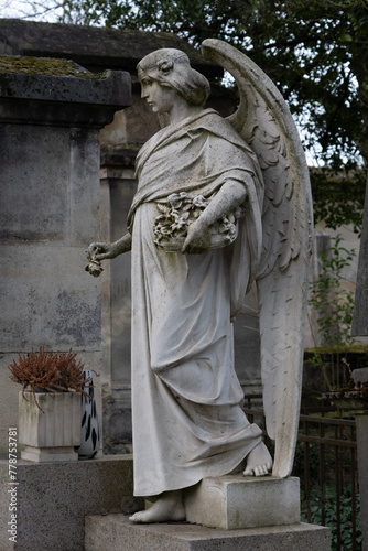 Monuments I've come across in the French cemeteries of Montparnasse and Pierre Lachaise (Paris).  Shot during days with diffuse lighting. (ID: 778753781)