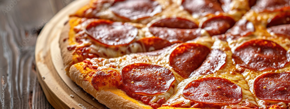 delicious Italian pizza close-up delicious Italian pizza close-up