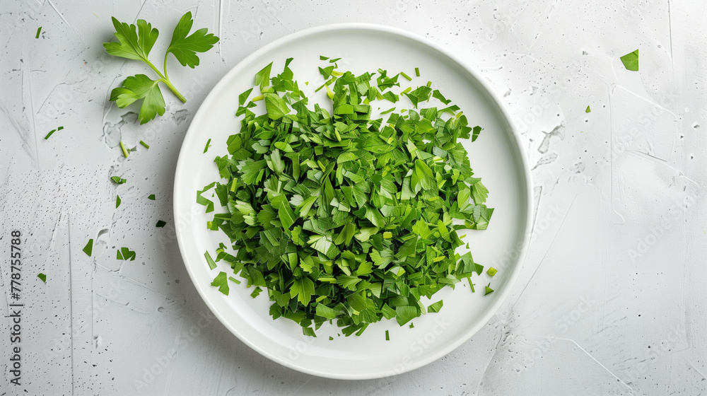 Finely chopped fresh parsley on white plate. Lush green color, aromatic scent showcased. Design for freshness in ravioli fillings, culinary versatility.
Finely chopped fresh parsley on white plate. Lush green color, aromatic scent showcased. Design for freshness in ravioli fillings, culinary versatility.