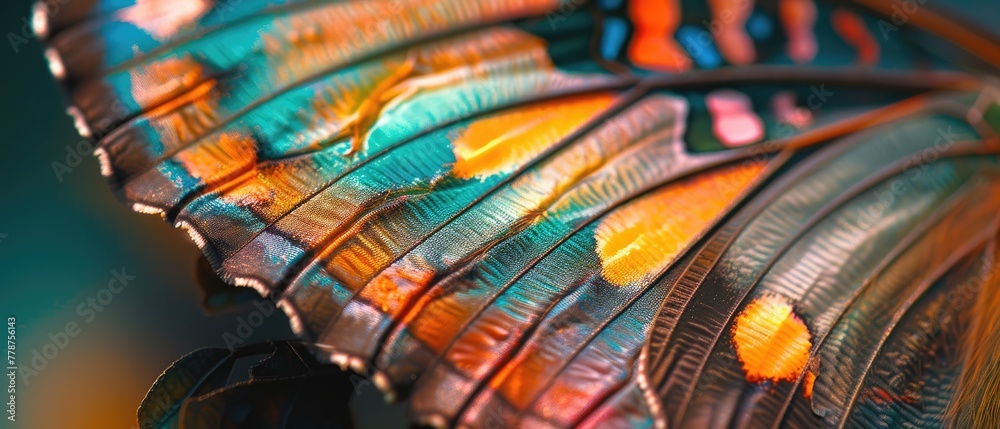 Fototapeta premium Macro shot of a butterfly wing