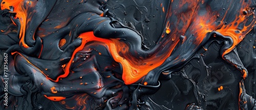 Molten lava flowing