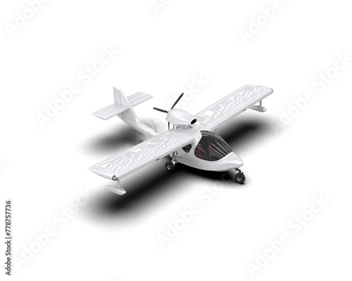 Airplane isolated on background. 3d rendering - illustration