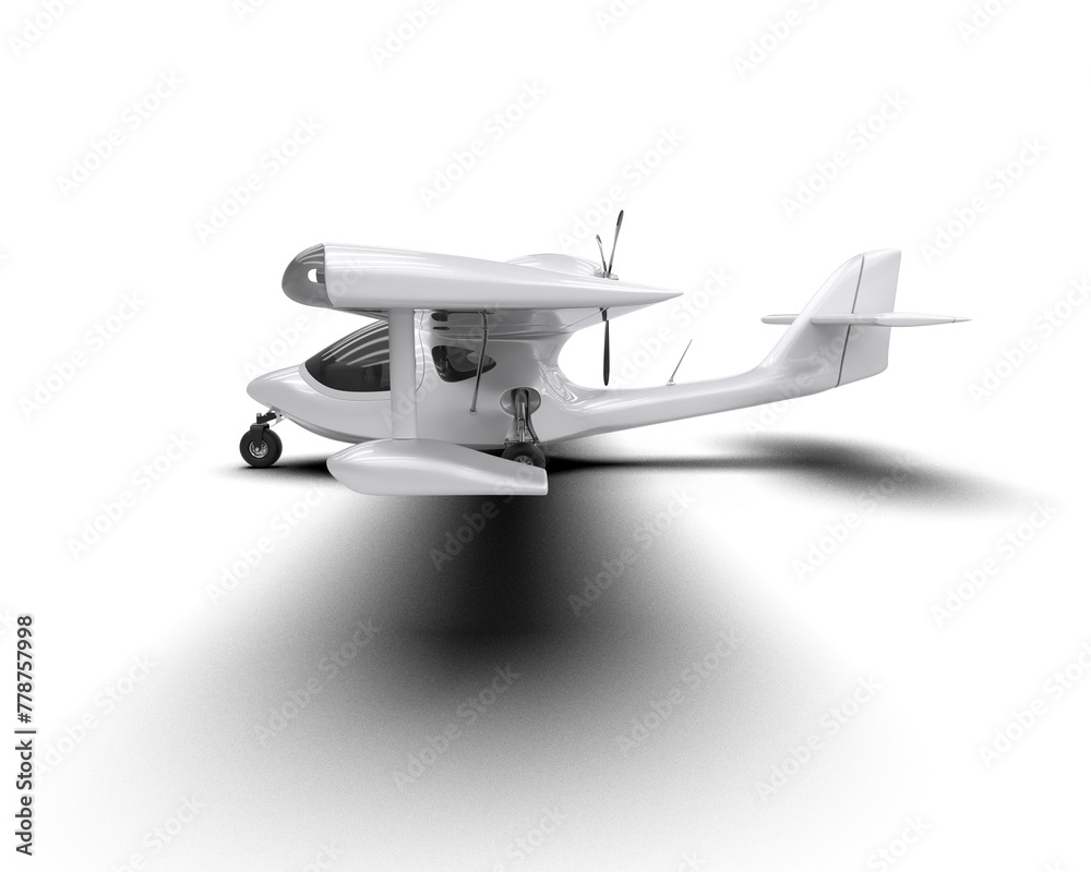 Airplane isolated on background. 3d rendering - illustration
