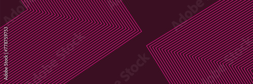 Abstract red background with glowing curve lines. Modern shiny red gradient geometric circle lines pattern. Futuristic concept. Suit for banner, brochure, poster. vector ilustration