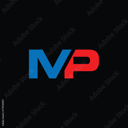 Initial MP letter Logo Design vector Template