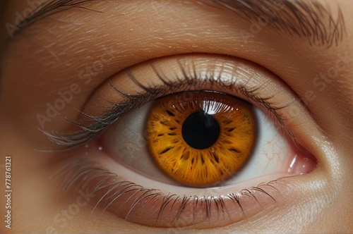 Beautiful women eye with long luscious eyelashes