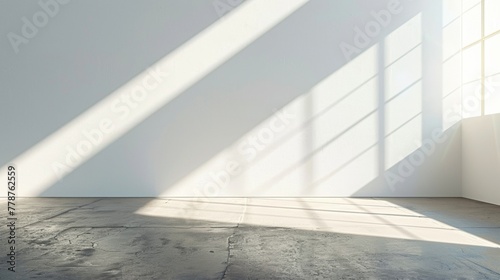 sunlight falling on a white wall