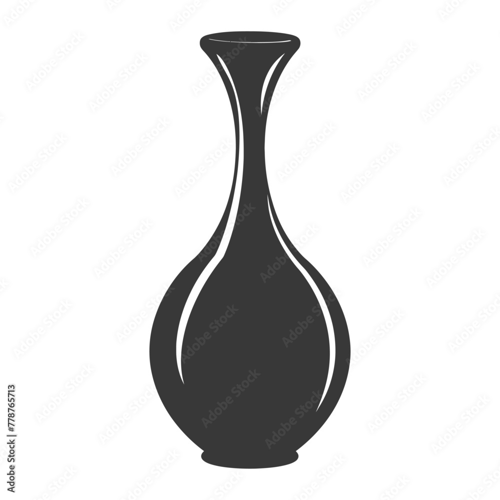 Silhouette Scandinavian Unique Vase black color only Silhouette Scandinavian Unique Vase black color only