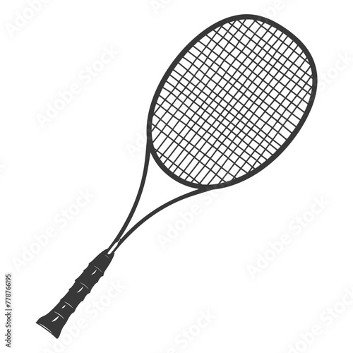 silhouette tennis outdoor racket black color only © NikahGeh