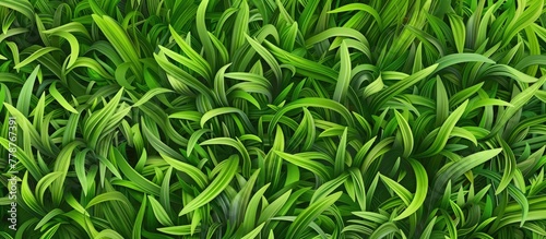 A closeup shot showcasing a lush field of green grass, highlighting the beauty of terrestrial plants and groundcover in a natural setting