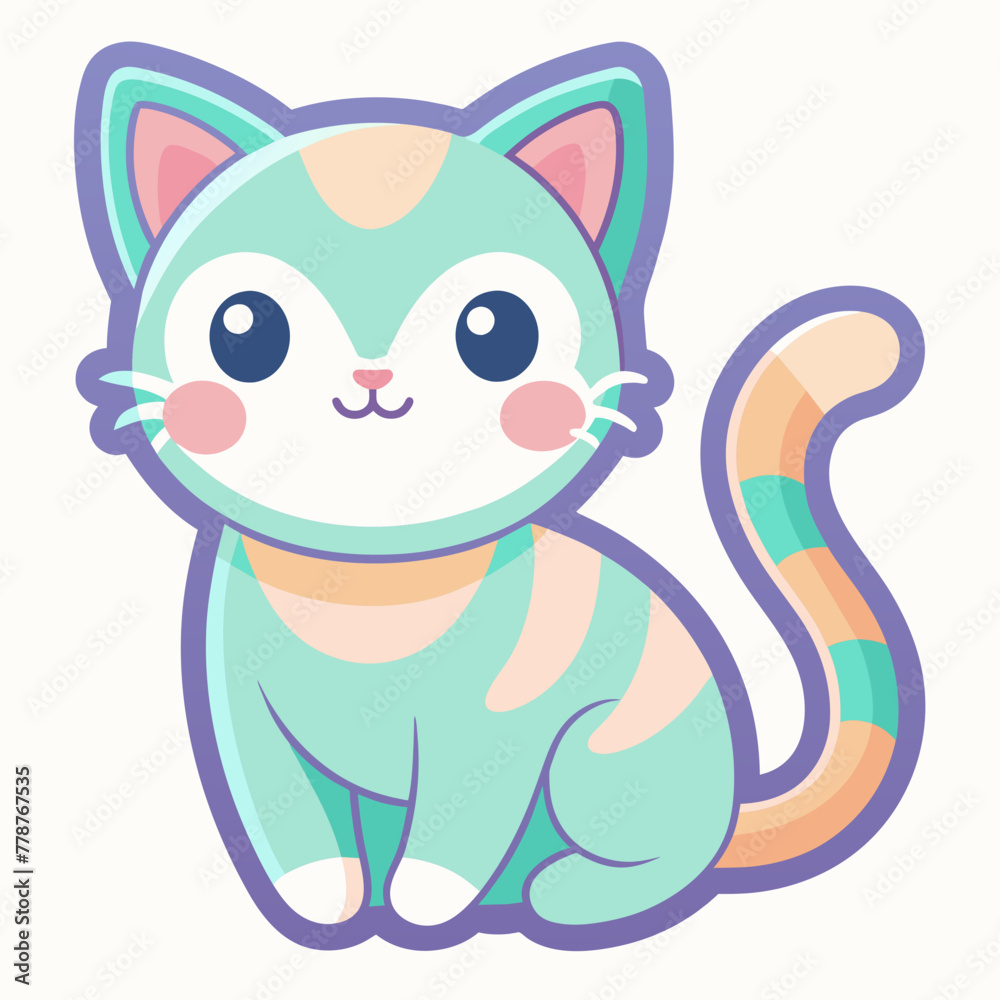 Fototapeta premium Enchanted Kitten: A Whimsical Journey into Fantasy