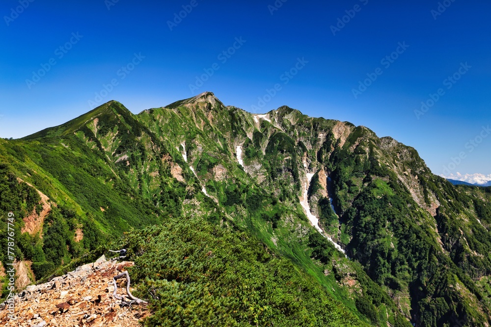 北アルプスの鹿島槍ヶ岳