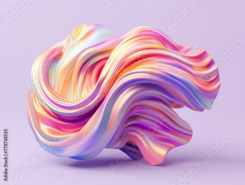 Future Layers  Colorful 3D Layered Sculpture in Trend Colors of 2024