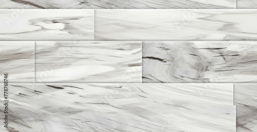 Collage of Elegant White Marble Textures