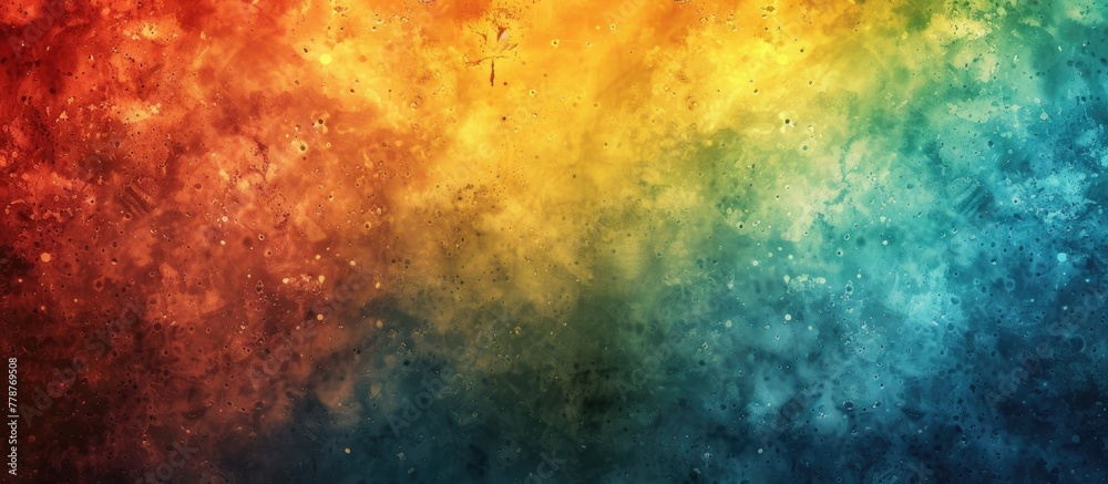 A closeup image of a colorful background resembling an astronomical object with a rainbow of colors, featuring electric blue, sky hues, and a vibrant circle pattern A closeup image of a colorful background resembling an astronomical object with a rainbow of colors, featuring electric blue, sky hues, and a vibrant circle pattern
