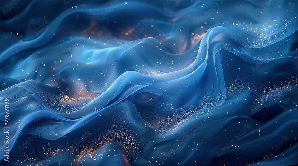 looped festive liquid BG in 4k. Abstract wavy pattern on bright glossy surface, liquid gradient blue color, waves on paint fluid in smooth animation. Glitters on viscous 3d liquid. Creative backdro looped festive liquid BG in 4k. Abstract wavy pattern on bright glossy surface, liquid gradient blue color, waves on paint fluid in smooth animation. Glitters on viscous 3d liquid. Creative backdro