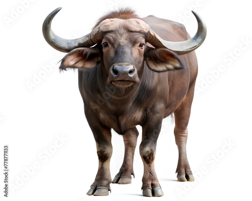 buffalo isolated on white background 